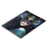 Fantasy Woman Wear Mask Notizblock (Linke Seite)