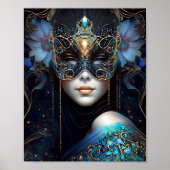 Fantasy Woman Wear Mask Poster (Vorne)