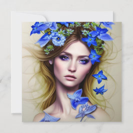 Fantasy Women Fairy Portrait Mitteilungskarte