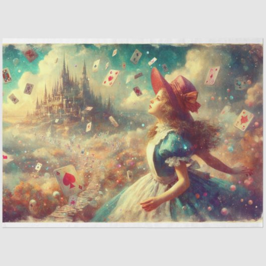 Fantasy Wonderland Castle Journey Decoupage Seidenpapier (Vorderseite)