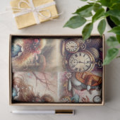 Fantasy Wonderland Rabbit Alice Decoupage Seidenpapier (Geschenk)