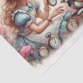 Fantasy Wonderland Rabbit Alice Decoupage Seidenpapier (Ausschnitt)