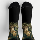 Fantasy Woodland Eichhörnchen und Lichter Herbst Socken (Oben)
