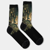 Fantasy Woodland Eichhörnchen und Lichter Herbst Socken (Rechts)