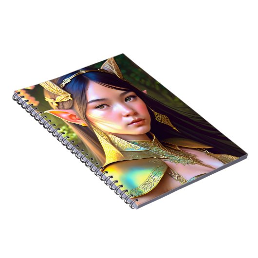 Fantasy Woodland Elf Notebook Notizblock (Rechte Seite)