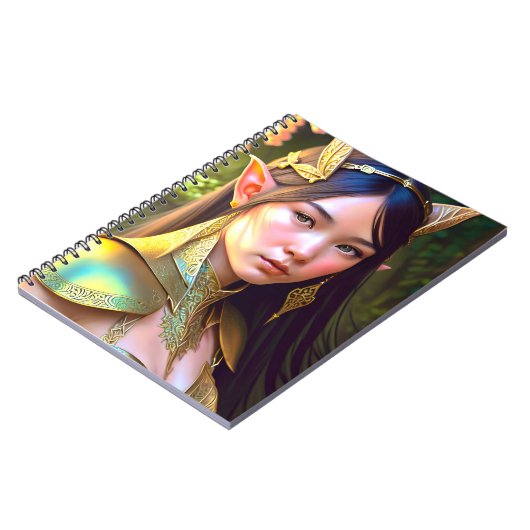 Fantasy Woodland Elf Notebook Notizblock (Linke Seite)