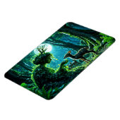 Fantasy woodland goddess and gentle deer art magnet (Linke Seite)
