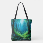 Fantasy woodland goddess and gentle deer art tasche (Rückseite)