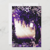 Fantasy Woodland verzaubert Lila Sommerwald Einladung (Rückseite)