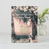 Fantasy Woodland verzaubert Pink Forest Prom Tanz Einladung (Stehend Vorderseite)