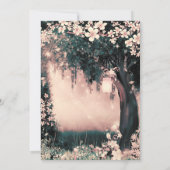 Fantasy Woodland verzaubert Pink Forest Prom Tanz Einladung (Rückseite)