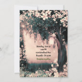 Fantasy Woodland verzaubert Rosa Wald Hochzeit in Einladung (Rückseite)