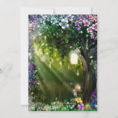 Fantasy Woodland Verzauberte Blume aus Wäldern Pro Einladung (Rückseite)