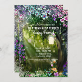 Fantasy Woodland Verzauberte Blume aus Wäldern Pro Einladung (Vorne/Hinten)