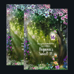 Fantasy Woodland Verzauberte Blume aus Wäldern Süß Einladung<br><div class="desc">Anpassen für jedes Ereignis.</div>