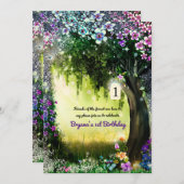 Fantasy Woodland Verzauberte Glow Forest Blume Einladung (Vorne/Hinten)