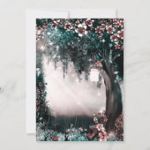 Fantasy Woodland Verzauberter Schwarzwald Prom Tan Einladung (Rückseite)