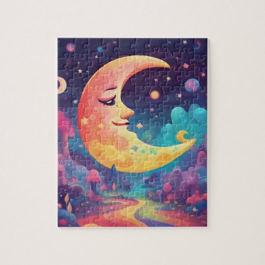 Fantasy World Colorful Moon Puzzle (Vertikal)