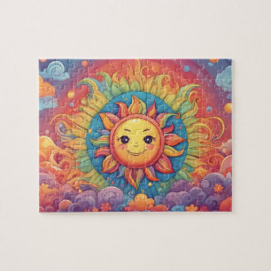Fantasy World Colorful Sun Puzzle