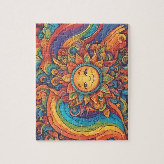 Fantasy World Colorful Sun Puzzle (Vertikal)