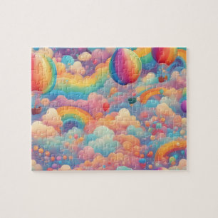 Fantasy World Colorful Watercolor Balloons Puzzle