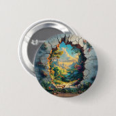 Fantasy World durch ein Cracks Wall Design Button (Vorne & Hinten)