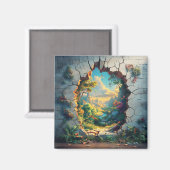 Fantasy World durch ein Cracks Wall Design Magnet (Vorderseite/Rückseite)