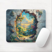 Fantasy World durch ein Cracks Wall Design Mousepad (Mit Mouse)