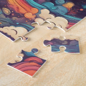 Fantasy World farbenfroher Zauberrauch mit Niedlic Puzzle (Seite)