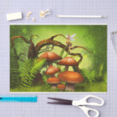 Fantasy World Forest, große Pilze und Fee Seidenpapier (Handwerk)