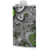 Fantasy World Green and Graue Abstrakte Fraktal Ar Flachmann (Links)