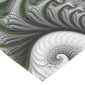 Fantasy World Green and Graue Abstrakte Fraktal Ar Kurzer Tischläufer (Ecke)