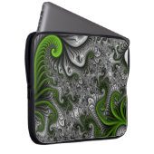 Fantasy World Green and Graue Abstrakte Fraktal Ar Laptopschutzhülle (Vorne Rechts)