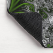 Fantasy World Green and Graue Abstrakte Fraktal Ar Mousepad (Ecke)