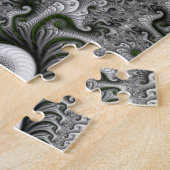 Fantasy World Green and Graue Abstrakte Fraktal Ar Puzzle (Seite)