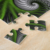 Fantasy World Green and Graue Abstrakte Fraktal Ar Puzzle (Seite)