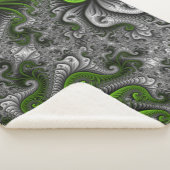 Fantasy World Green and Graue Abstrakte Fraktal Ar Sherpadecke (3/4)