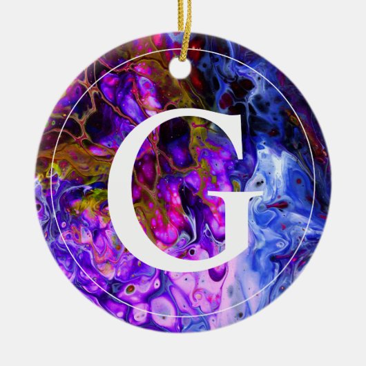 Fantasy World Monogram Keramik Ornament (Vorne)