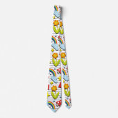 Fantasy World on Lined Note Paper Krawatte (Vorderseite)