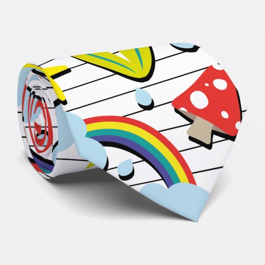 Fantasy World on Lined Note Paper Krawatte (Gerollt)