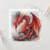 Fantasy World Red Dragon Abstrakt Karte (Vorderseite/Rückseite Beispiel)