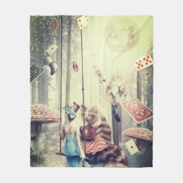 Fantasy World Spielkarten Fleecedecke