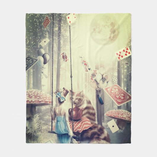 Fantasy World Spielkarten Fleecedecke (Vorderseite)