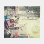 Fantasy World Spielkarten Fleecedecke (Vorderseite (Horizontal))