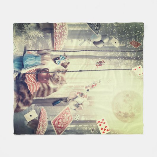 Fantasy World Spielkarten Fleecedecke (Vorderseite (Horizontal))