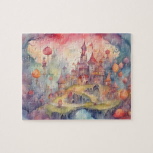 Fantasy World Watercolor Traumstrecke Airolo - Gle Puzzle