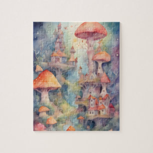 Fantasy World Watercolor Traumstrecke Airolo - Gle Puzzle