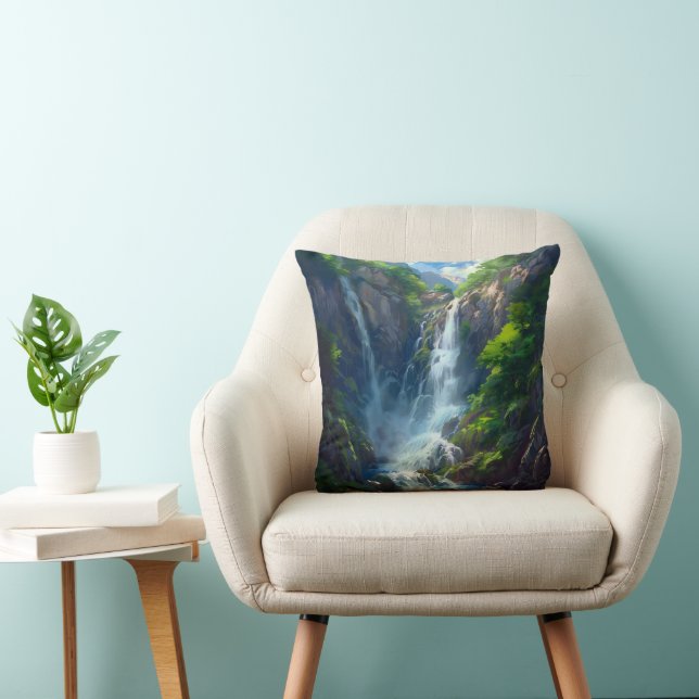 Fantasy World Waterfall Kissen (Stuhl )