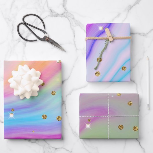 Fantasy Wrapping Paper Set (3) Geschenkpapier Set (Vorderseite)