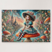 Fantasy-Wunderland Alice auf Pilz Puzzle (Horizontal)